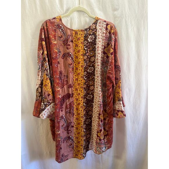 Daytrip Boho Patchwork Open Front Cardigan – Size M - Picture 5 of 7